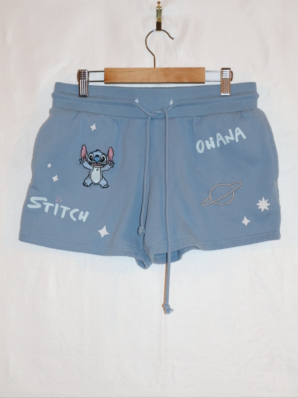 Disney Light Blue Lilo And Stitch Knit Shorts. XS 0/2.